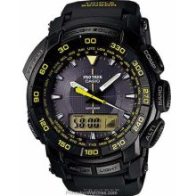 Casio Mens Triple Sensor Ana-Digi Solar ProTrek Yellow PRG550-1A9