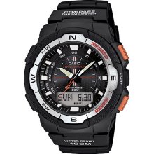 Casio Men's Twin Sensor Watch, Black Resin Strap