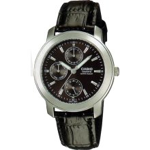 Casio Mens Watch Mtp-1192e-1a Leather Dress Black Leather Classic Watch