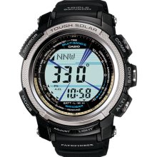 Casio Pathfinder Digital Duplex LCD Atomic Solar Men's Watch # PAW2000-1