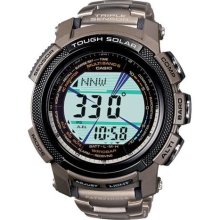 Casio Pathfinder PAW2000T-7 Atomic Solar Compass Titanium Mens Watch