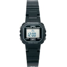 Casio Plastic Mini Watch With Black Face Black