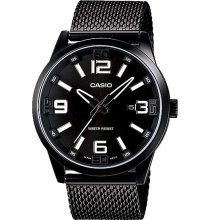 Casio Quartz Black Ion Plated Gents Watch MTP-1351BD-1A1