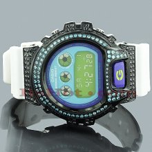 Casio Watches: Blue Black CZ Crystal G-Shock Watch 5ct