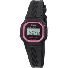 Casio Women's Digital Black Resin Watch, Alarm, Chronograph, La11wb-4