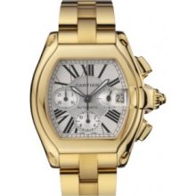 Certified Pre-Owned Cartier Roadster Chrono Yellow Gold Watch W62021Y2