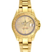 Certified Pre-Owned Ladies Rolex Yacht-Master 29mm Gold Watch 169628