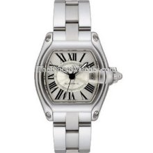 Certified Pre-Owned Large Cartier Roadster Mens Steel Watch W62025V3