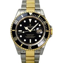 Certified Pre-Owned Rolex Submariner Two-Tone Mens Diving Watch 16613