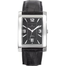 Certus Paris Men's Black Dial Leather Date Watch ...