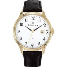 Certus Paris Men's Black Calfskin Date Watch