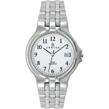 Certus Paris Men's Stainless Steel White Dial Date Quartz Watch ...