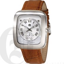 Charles Hubert Premium Mens Inlaid White Dial Casual Watch with Swarovski Crystal 3774-W