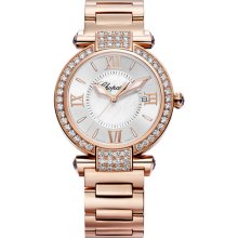 Chopard Imperiale Quartz 36mm Pink Gold Diamond Watch 384221-5004