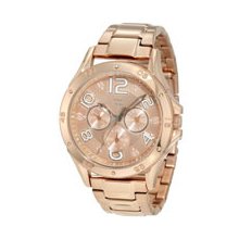 Chronograph Rose Gold Tone Ladies Watch