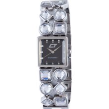 Chronotech Women's Brown Mother of Pearl Dial Stainless Steel and Crystal Watch