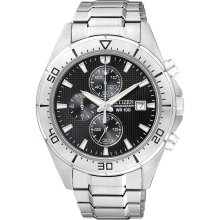 Citizen AN3460-56E Men's Quartz Black Dial Chronograph Stainless Steel