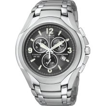 Citizen AT0940-50E SD Eco-Drive Titanium Chrono Black Dial WR 100m Men's Watch