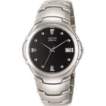 Citizen BI0120-58E Round Black Dial Mens Stainless Steel Watch