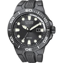 Citizen BN0095-08E Scuba Fins Eco-Drive Stainless Steel Case Black
