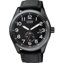 Citizen BV1085-06E Men's Eco-Drive Sport Black Dial Nylon Strap Watch