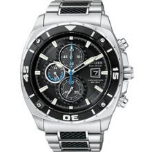 Citizen CA0300-50E Watch Chronographs Mens - Black Dial Stainless Steel Case Quartz Movement