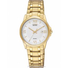 Citizen Eco-Drive Ladies Bracelet Watch White Dial EW1912-51A