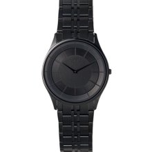 Citizen Eco-Drive Men's Stiletto Black Stainless Watch - Bracelet - Black Dial - AR3015-53E