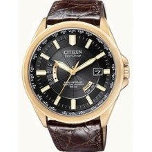 Citizen Eco-drive Men's Stainless Steel Case Date Pink Leather Watch Cb0013-12e