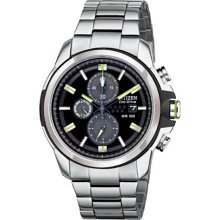 Citizen Eco-Drive Mens Drive AR2.0 Black Chronograph Watch CA0428-56E