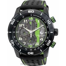 Citizen Eco-Drive Primo Mens Chronograph Green & Black CA0467-20H