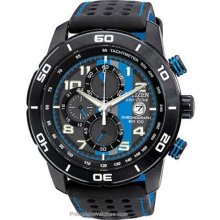 Citizen Eco-Drive Primo Mens Chronograph Blue and Black CA0467-03E