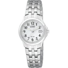 Citizen Eco Drive Silhouette Ladies' Bracelet White Dial EW1540-54A