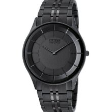 Citizen Eco-Drive Stiletto Black Stainless Steel Men's Watch AR3015-53E