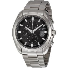 Citizen Eco-Drive Titanium Chronograph Mens Watch CA0020-56E