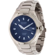 Citizen Eco-Drive Titanium Blue Dial Mens Watch BM7170-53L