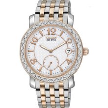 Citizen Ev1016-58a Womens Ttg 2.0 Eco-drive Two Tone Silver Watch