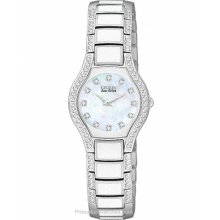 Citizen Ladies Eco-Drive Normandie - Swarovski - MOP Dial - Stainless EW9870-81D