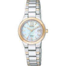 Citizen Ladies Rose Two Tone Eco-Drive Silhouette Sport Mother Of Pearl Dial EW1676-52D