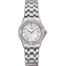 Citizen Ladies Signature Quatro Diamond Dress Watch Steel & EW2066-58D