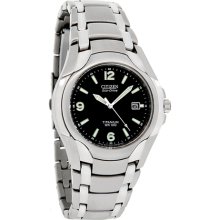 Citizen Men's BM6060-57F Eco-Drive Black Dial Titanium
