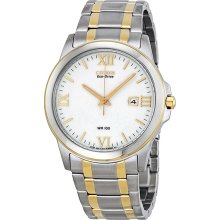 Citizen Mens Eco-Drive Analog Stainless Watch - Two-tone Bracelet - White Dial - BM7264-51A