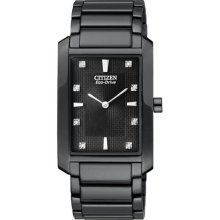 Citizen Mens Eco-Drive Palidoro Stainless Watch - Black Bracelet - Black Dial - BL6057-58E