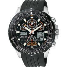 Citizen Men's Skyhawk AT Multi-Band Atomic Eco-Drive Flight Chronograph Strap JY0000-02E