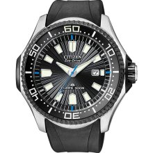 Citizen Men's Stainless Steel Promaster Eco-Drive Diver Rubber Strap BN0085-01E