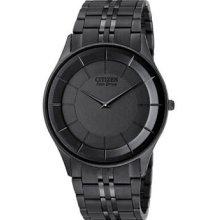 Citizen Men's Stiletto Black Anodized Stainless Steel Black Dial AR3015-53E