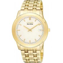 Citizen Mens Watch Gold Tone Stainless Steel Eco-Drive