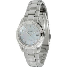 Citizen Mother-of-pearl Date 100m Ladies Watch Ew1821-55y
