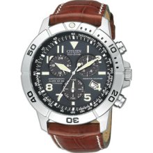 Citizen Perpetual Calendar Chronograph Eco Drive Mens Leather