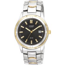 Citizen Quartz Mens Analog Stainless Watch - Two-tone Bracelet - Black Dial - BK2284-54H